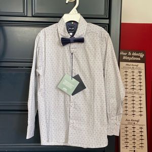 Boys dress shirt with bow tie